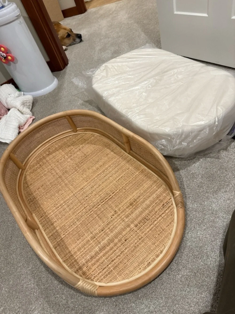 Handwoven Rattan Changing Pad – Boutique Coastal Nursery Piece